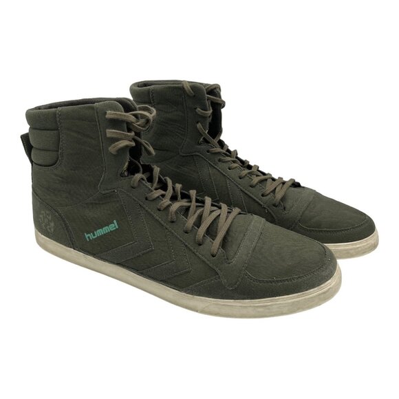 Hummel High Trainer Shoes Olive Green Size US13 - Picture 1 of 10